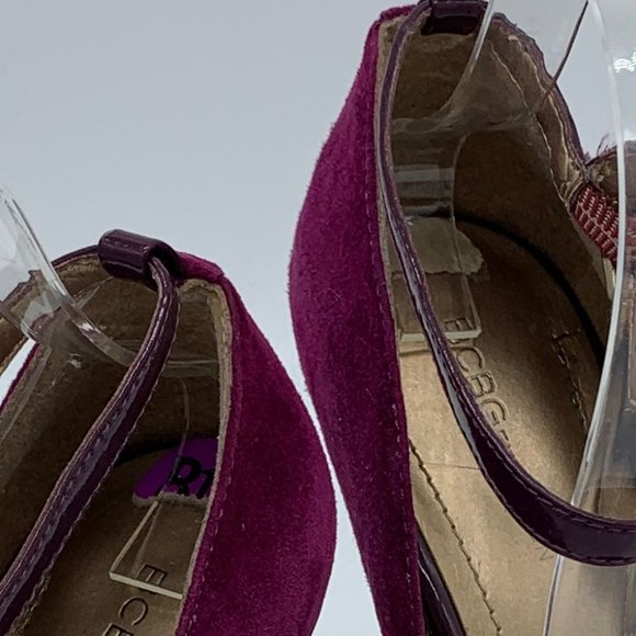 BCBGeneration Fuchsia Suede Ankle Strap Heels - Picture 8 of 10